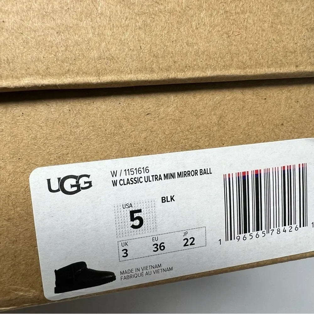 UGG Classic Mini Mirror Ball Boots Size 5